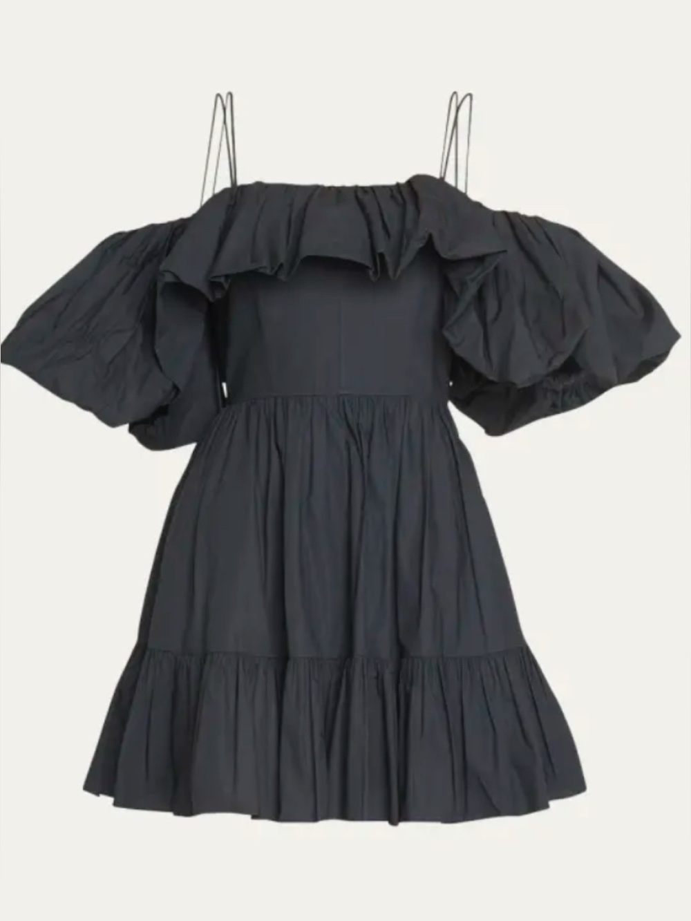 NWT ULLA JOHNSON Lila Off-the-Shoulder Cotton Poplin Mini Dress size 0